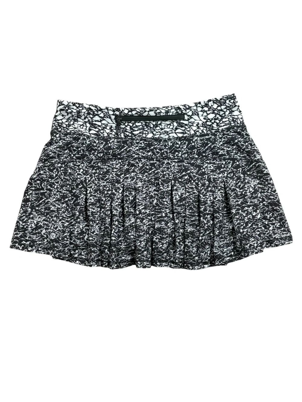 Lululemon Circuit Breaker Skirt Iced Wave White Black Size 6 Tennis Pickleball